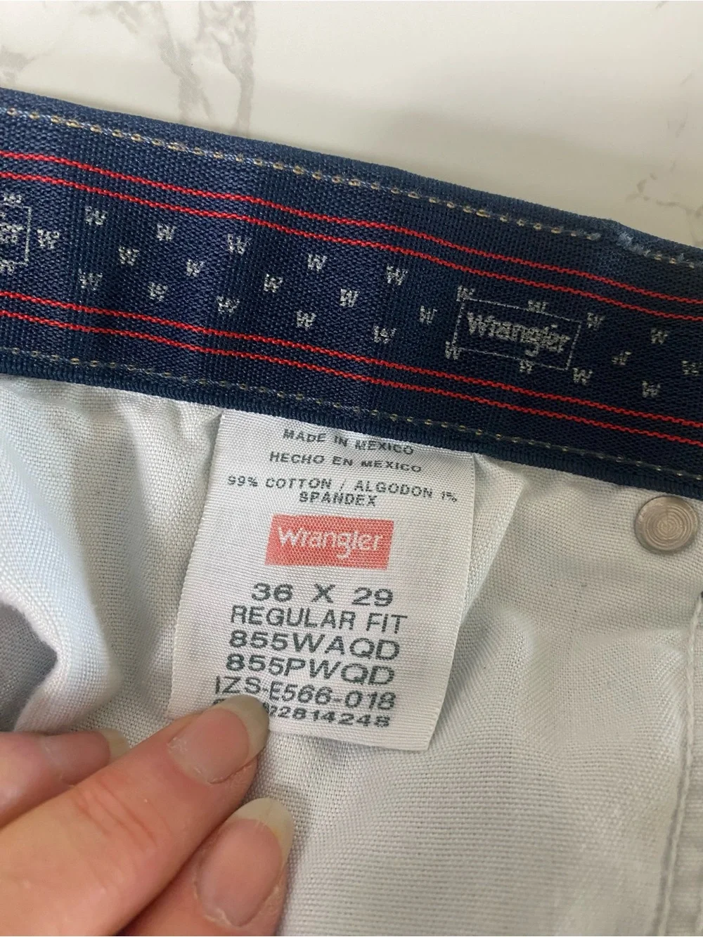 Wrangler Men's Straight Jeans in Blue Denim 36x29 Comfort Flex Waist #5